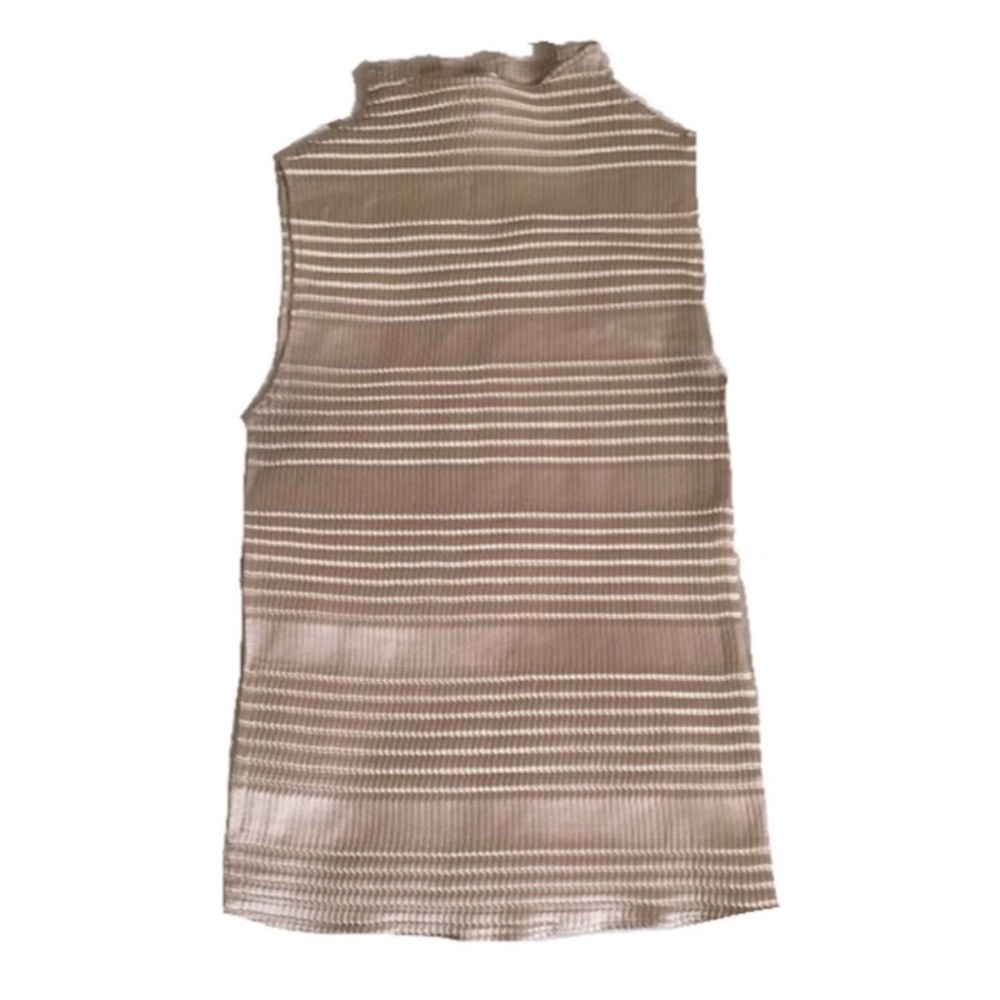 60s mock neck sleeveless top